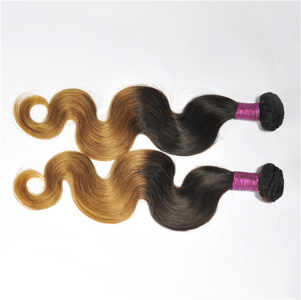 Ombre color body wave 100 human hair weave YJ167